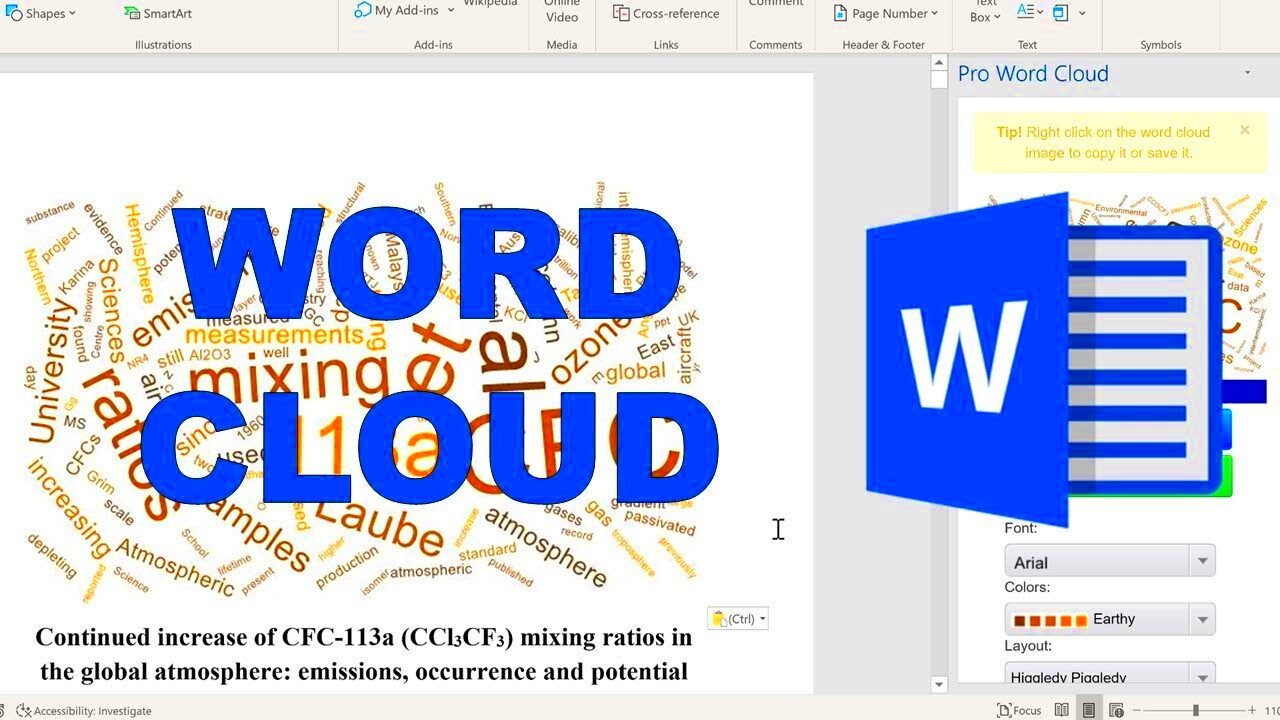 How to make a word cloud in microsoft word YouTube