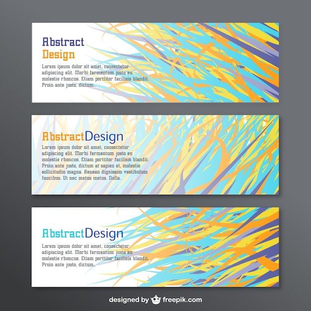 Abstract Design Banners Set Free Download