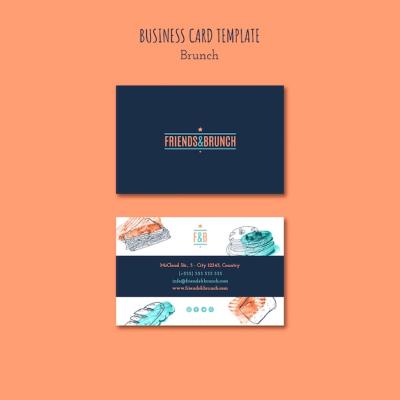 Brunch Restaurant Business Card PSD Templates for Free Download