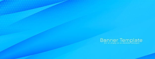 Modern Wave Style Blue Motion Banner Template