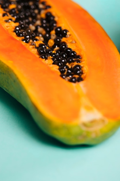 Close-up of sliced papaya fruit – Free Stock Photo Download