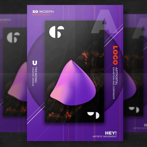 Purple Creative Poster Template – Free Download