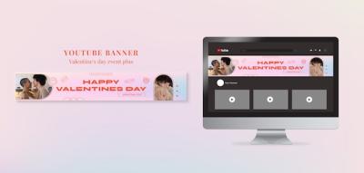 Valentine’s Day Celebration YouTube Banner Template