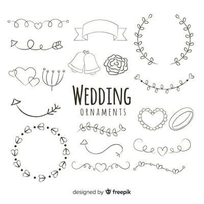 Hand Drawn Wedding Ornaments Collection