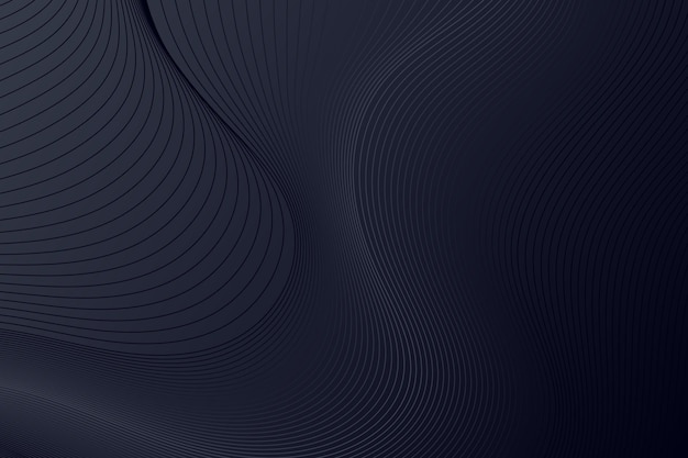 Gradient Black Background with Wavy Lines