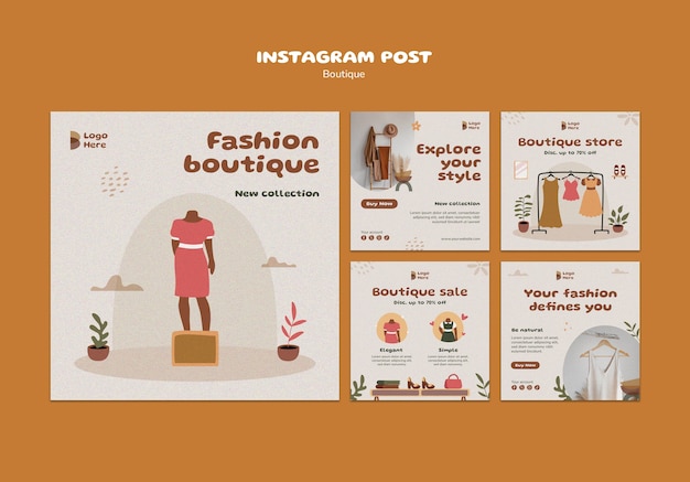 Boutique Template Design for Free Download