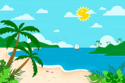 Organic Flat Summer Background