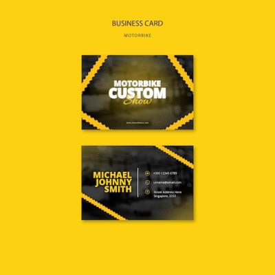 Motorbike Extreme Sport Business Card PSD Templates