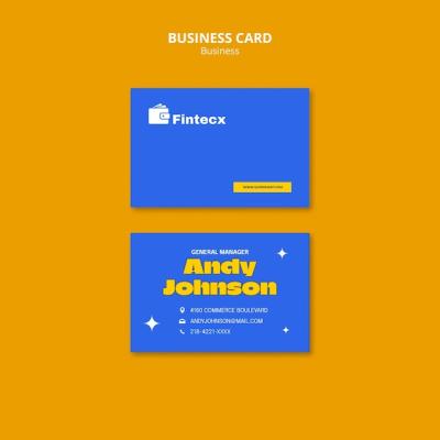 Flat Design Business Strategy Business Card Template