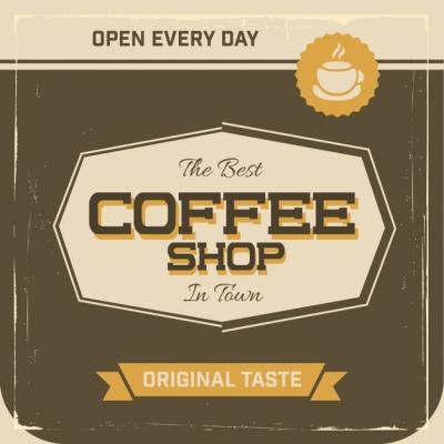 Vector Vintage Coffee Sign Free Download