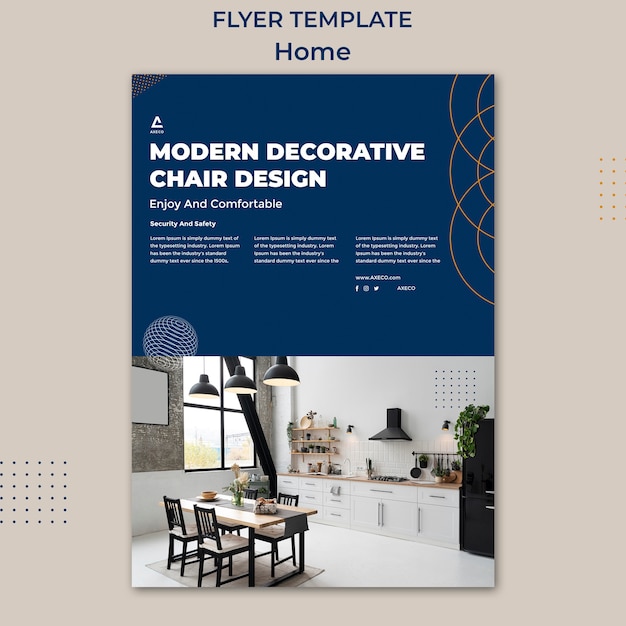 Flat Design Home Template – Free Download