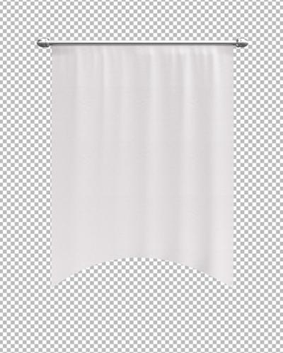 Textile Banner Mockup on Transparent Background