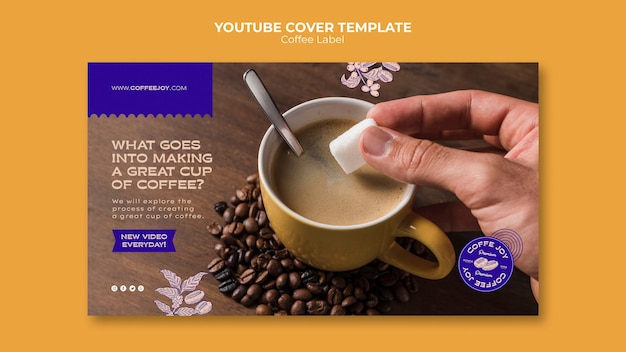 Youtube Cover Template for Coffee Label