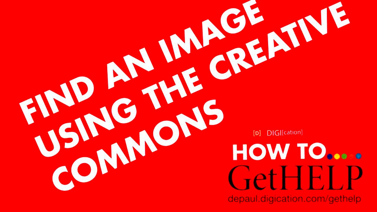 Find an Image Using the Creative Commons YouTube