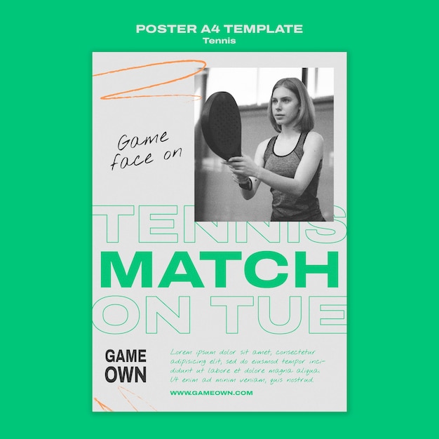 Flat Design Tennis Sport Template