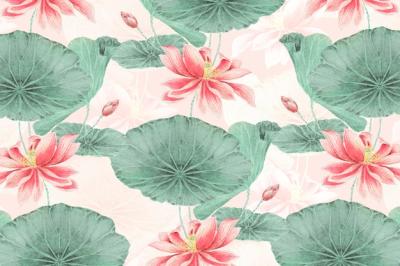 Lotus pattern botanical background