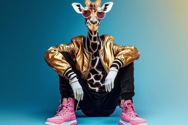 AI Generated Fashion Giraffe Stock Photos – Free Download