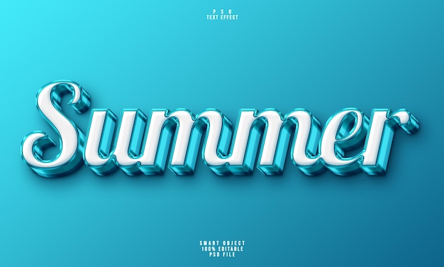 Summer 3D Editable Text Effect for Free Download