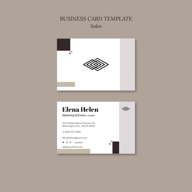 Minimalist Sales Business Card