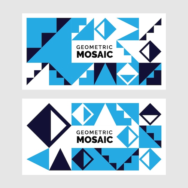 Flat Mosaic Banner Template Design