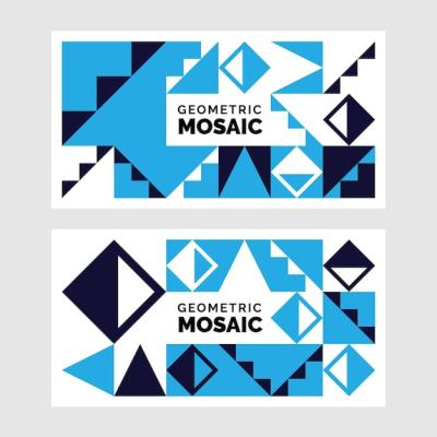 Flat Mosaic Banner Template Design