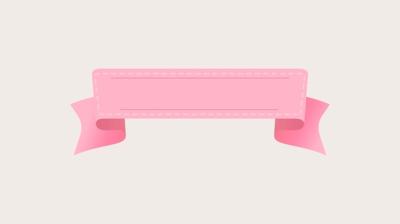 Pink Ribbon Banner Vector: Free Download Decorative Label Flat Graphic Design