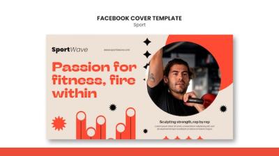 Fitness Training Facebook Cover Template