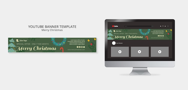 Christmas Party YouTube Banner Template