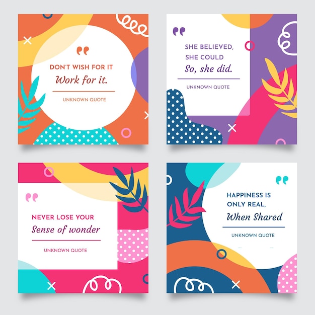 Gradient Inspirational Quotes Instagram Post Collection