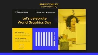 World Graphics Day Banner Template