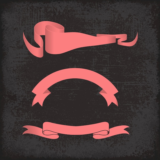 Pink Ribbons Vector Templates for Free Download