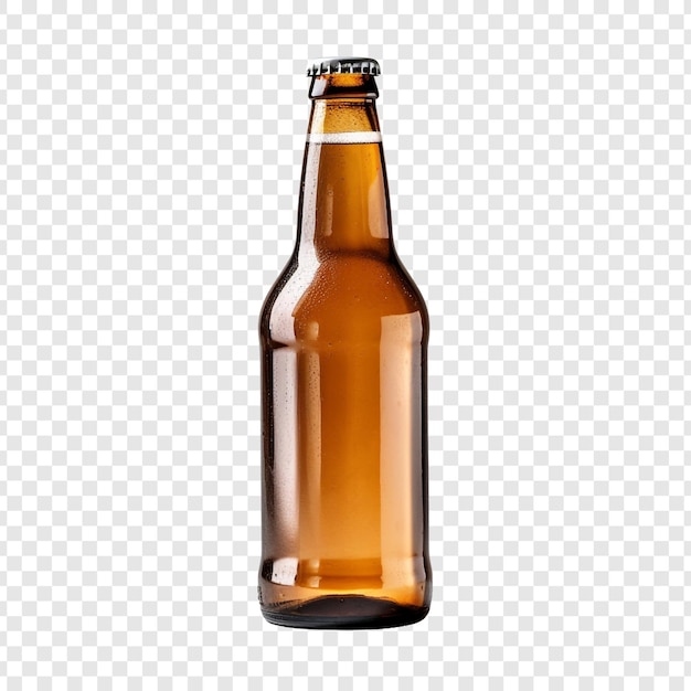 Beer Bottle Isolated on Transparent Background