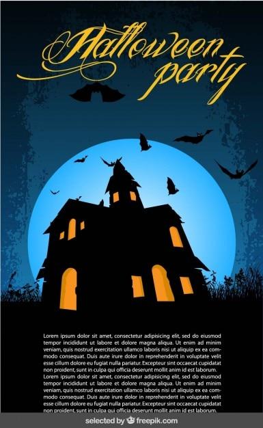 Vector Templates – Halloween Party Poster Template Free Download