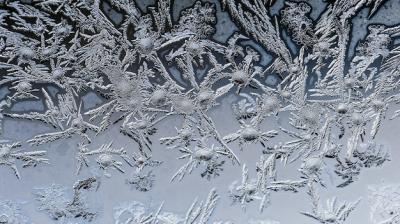 Beautiful Frost Patterns and Textures on a Glass – Free Stock Photo