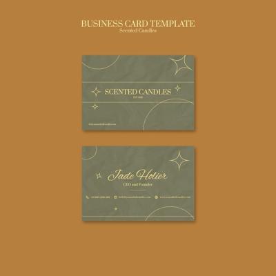 Scented candles business card design template – Free Download