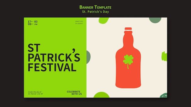 Flat design saint patrick’s day template free download