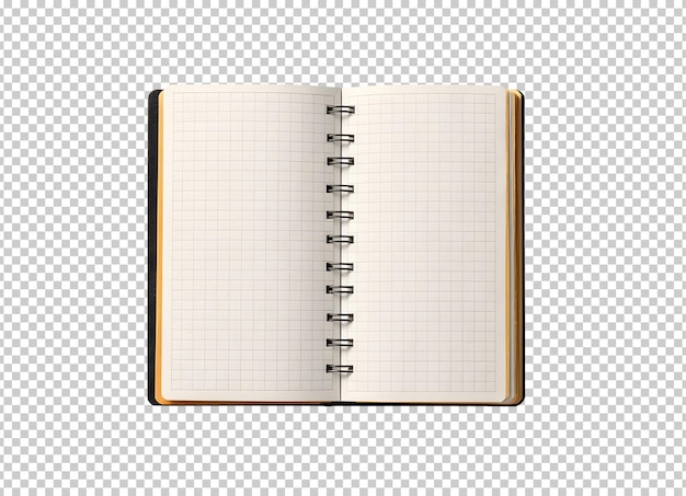 Blank Opened Notebook Isolated on Background