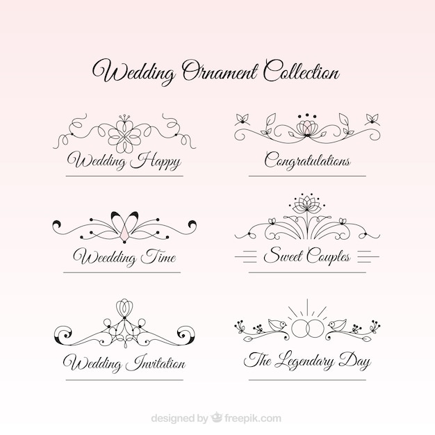 Hand Drawn Floral Ornaments for Your Wedding Day