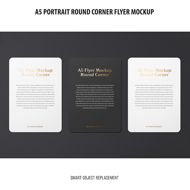 A5 Round Corner Flyer Mockup – Free Download