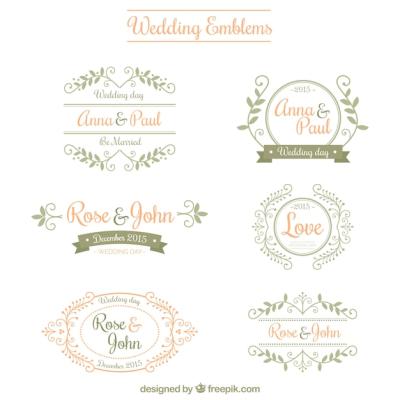 Ornamental Wedding Emblems