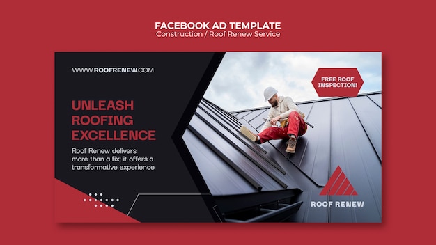 Construction Project Facebook Template – Free Download