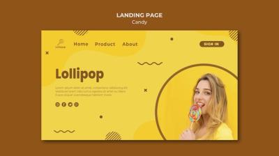 Landing Page Candy Shop Template