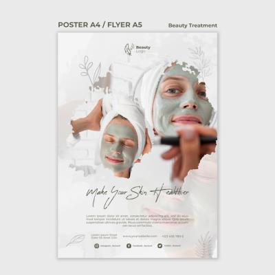 Beauty Treatment Concept Flyer Template – Free Download