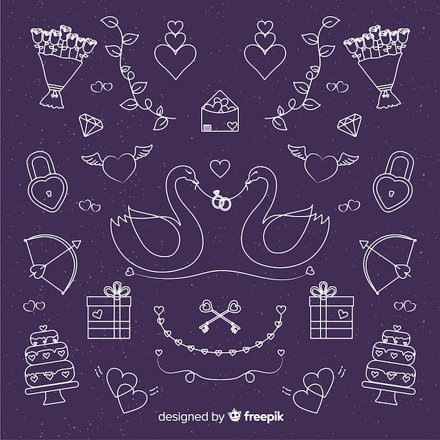 Wedding Ornaments Collection Vector Templates – Free Download