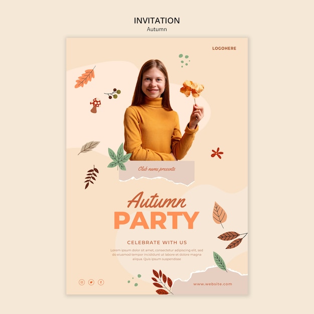 Autumn Season Invitation Template