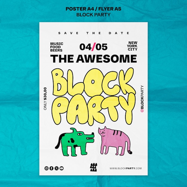 Block Party Template Design