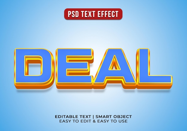 Editable deal text effect