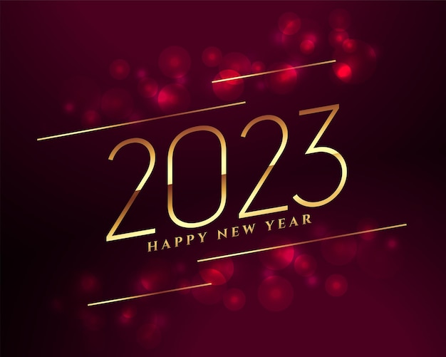 Golden 2023 Text on Shiny New Year Background