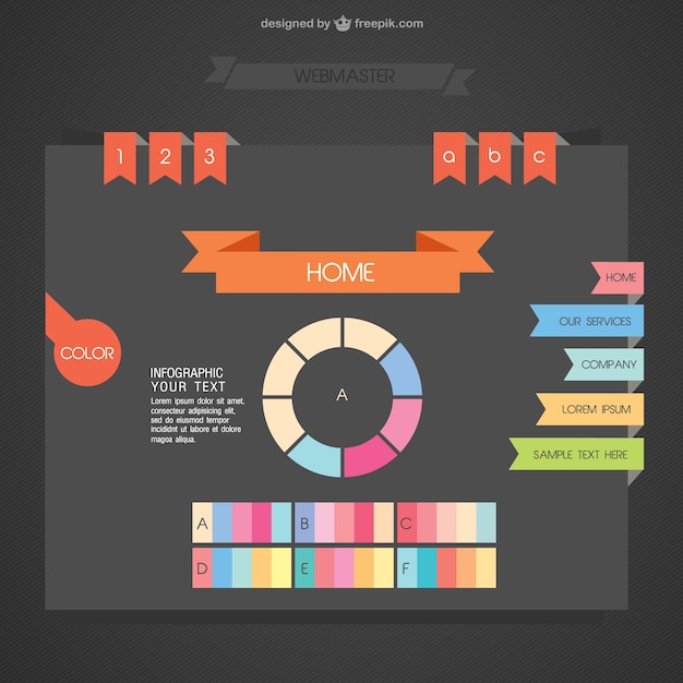 Vector Templates: Web Color Palette Interface