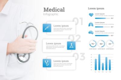 Infographic featuring a doctor – Free Stock Photo available for download